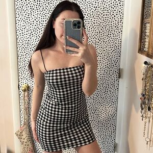 gingham mini dress